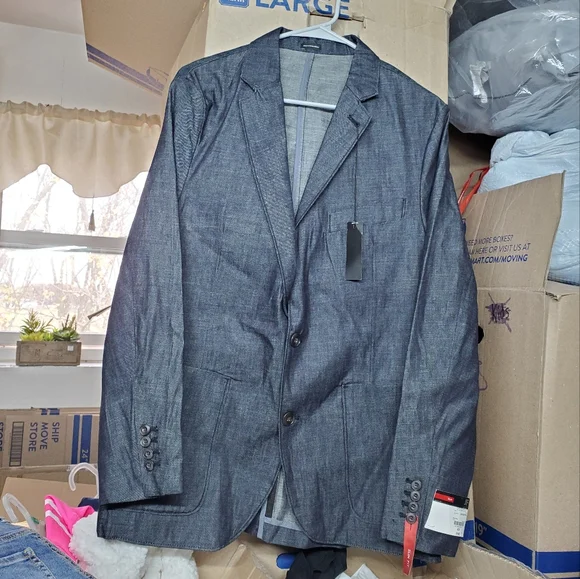 J F Ferrar Denim Mens Stretch Fabric Slim Fit Sport Coat slim - Picture 2 of 7
